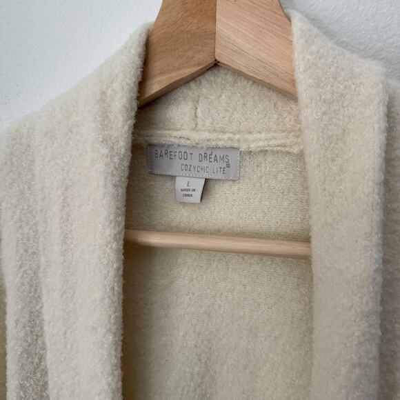 Barefoot Dreams Cozy Chic Lite Cardigan Sweater Sz Large - Picture 3 of 6